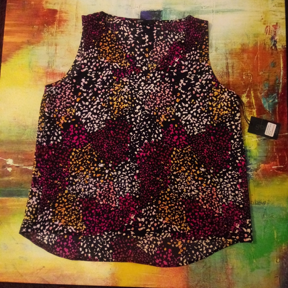 Gibson Summer Safari Plus Size 1x Blouse